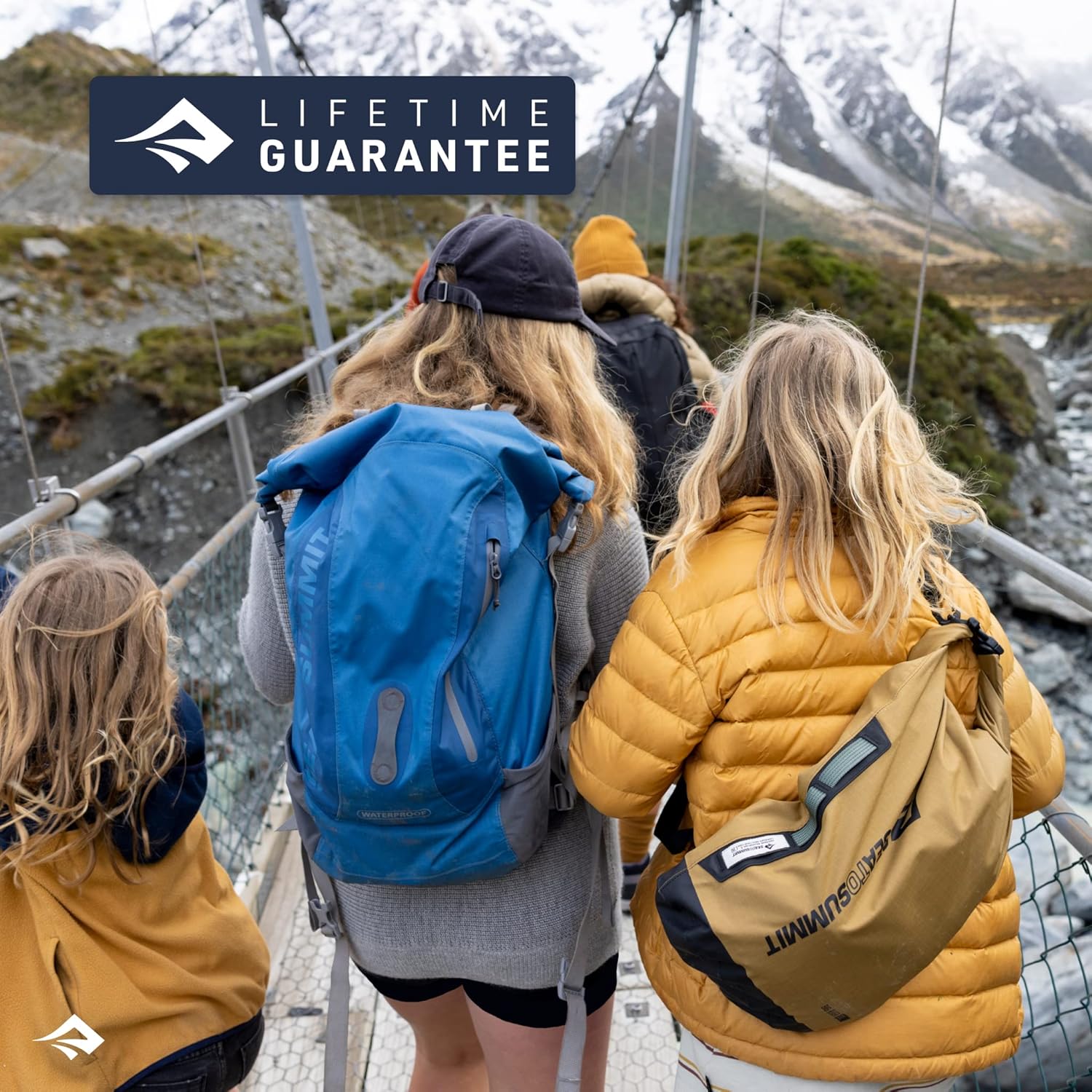 Waterproof Survival Backpacks - in use